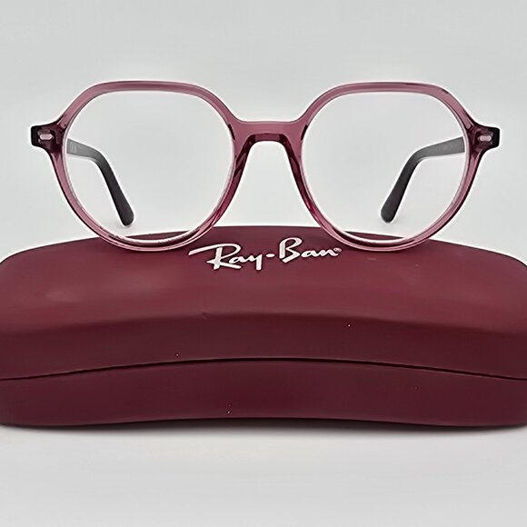 Ray-Ban Junior RB9095V 3898 Thalia Polished Transparent Pink Eyeglasses Frame - Picture 1 of 15